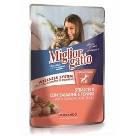 Miglior Gatto Yetişkin Somonlu ve Ton Balıklı 100 gr Yaş Kedi Maması