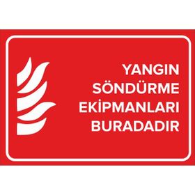 Mignatis 50x70 cm Yangın Söndürme Ekipmanları Buradadır Levhası