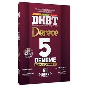 Mihrap Yayınları - DHBT Derece 5 Çözümlü Deneme