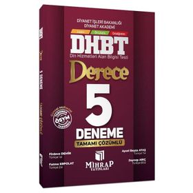 Mihrap Yayınları - DHBT Derece 5 Çözümlü Deneme