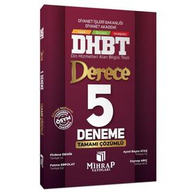 Mihrap Yayınları - DHBT Derece 5 Çözümlü Deneme
