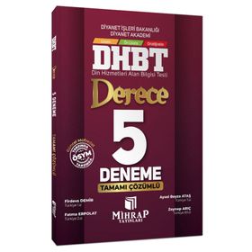 Mihrap Yayınları - DHBT Derece 5 Çözümlü Deneme