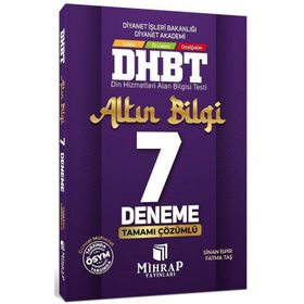 Mihrap Yayınları - DHBT Tüm Adaylar Altın Bilgi 7 Deneme Çözümlü