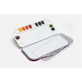 Mijello Fusion Kapaklı 18 Godeli 27x13 cm Mavi MWP-3018 Suluboya Paleti