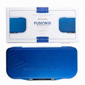 Mijello Fusion Kapaklı 18 Godeli 27x13 cm Mavi MWP-3018 Suluboya Paleti