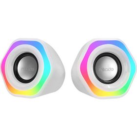 Mikado MD-176 Beyaz 2.0 3W-2 RGB Aydınlatmalı Speaker Hoparlör