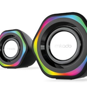 Mikado MD-176 Beyaz 2.0 3W-2 RGB Aydınlatmalı Speaker Hoparlör