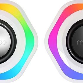 Mikado MD-176 Beyaz 2.0 3W-2 RGB Aydınlatmalı Speaker Hoparlör