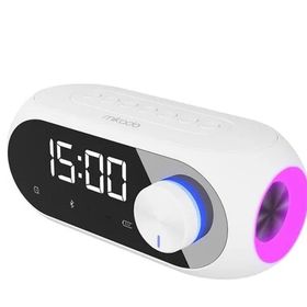 Mikado MD-W7 Beyaz 1200 mah 5 W Bluetooth Double Alarmlı Saat Hoparlör
