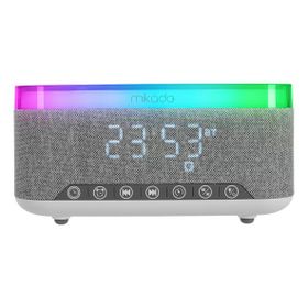 Mikado MD-W8 1200 mAh 10 W Gri RGB Gece Lambası Özellikli Alarmlı Saat Beyaz Bluetooth Speaker