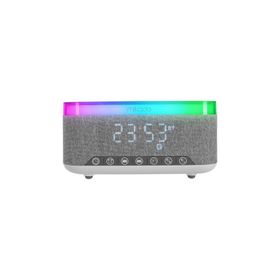 Mikado MD-W8 1200 mAh 10 W Gri RGB Gece Lambası Özellikli Alarmlı Saat Beyaz Bluetooth Speaker
