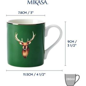 Mikasa Fine China Geyik Desenli 280 ml Kupa