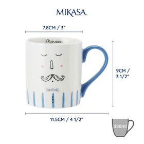 Mikasa Fine China Mösyö Desenli 280 ml Kupa