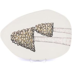 Mikasa Moor Amorf Yeşil 45x32 cm Oval Seramik Servis
