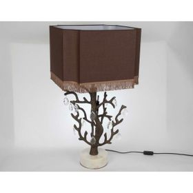 Mikasa Moor Antik Bronz Taşlı 65x45 cm Masa Lambası