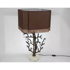 Mikasa Moor Antik Bronz Taşlı 65x45 cm Masa Lambası