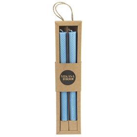 Mikasa Moor Balık Sırtı Açık Mavi Mat 25 cm 2'li Mum