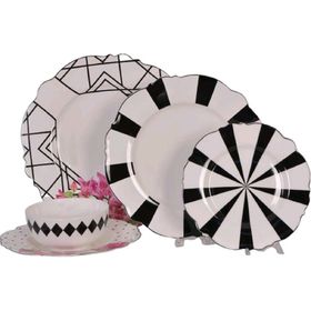 Mikasa Moor Black and White 33 Parça Yemek Takımı