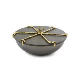 Mikasa Moor Branch 22x10 cm Kapaklı Gold Gri Kase