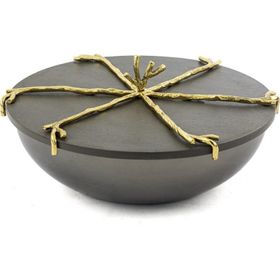 Mikasa Moor Branch 22x10 cm Kapaklı Gold Gri Kase