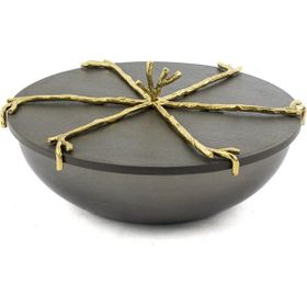 Mikasa Moor Branch 22x10 cm Kapaklı Gold Gri Kase