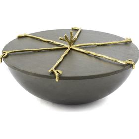 Mikasa Moor Branch 27x12 cm Kapaklı Gold Gri Kase
