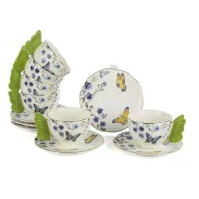 Mikasa Moor Butterfly Lovers 6lı 120 cc Kahve Fincan Seti