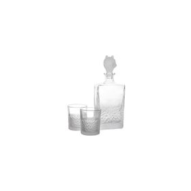 Mikasa Moor Buzlu Kurt Kapaklı 3 Parça 800 ml-280 ml Cam Viski Seti