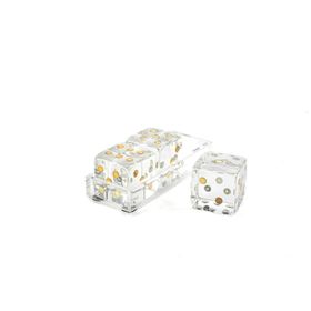 Mikasa Moor Clear Akrilik Dek 3lü 16x6x6cm Zar Seti