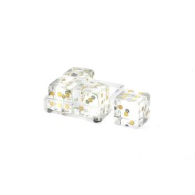 Mikasa Moor Clear Akrilik Dek 4lü 11x11x6cm Zar Seti