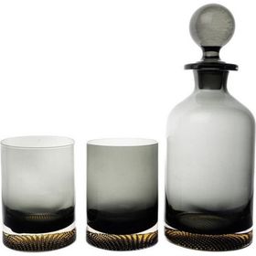 Mikasa Moor Füme Gold 3 Parça Viski Seti
