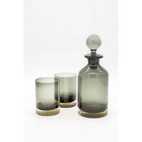 Mikasa Moor Füme Gold 3 Parça Viski Seti