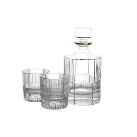 Mikasa Moor Gold Çizgili 3 Parça 950-280 ml Cam Viski Seti