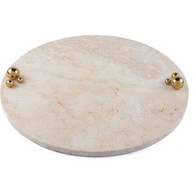 Mikasa Moor Gold Top Büyük 35x35x4 cm Bej Tepsi