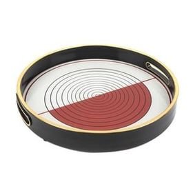 Mikasa Moor Kırmızı 30 cm Çizgili Tepsi