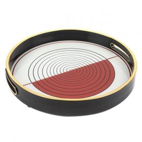 Mikasa Moor Kırmızı 30 cm Çizgili Tepsi