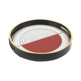 Mikasa Moor Kırmızı 30 cm Çizgili Tepsi
