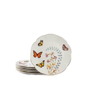 Mikasa Moor Mariposa Kelebek Desenli Porselen 27 cm 6'lı Servis Tabağı Seti