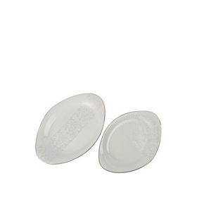 Mikasa Moor Pearl Mist Taş Rengi Porselen 2'li Oval Tabak Seti