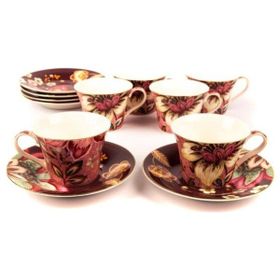 Mikasa Moor Peony Kırmızı Kahve Fincan Seti