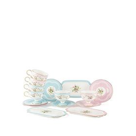 Mikasa Moor Rose Charm Porselen 15 Parça 6'lı Kahve Fincanı Seti