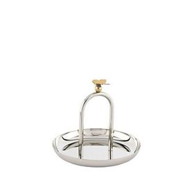 Mikasa Moor Silver Gold Kelebek Figürlü Çelik 15 cm Gümüş Dekoratif Tabak