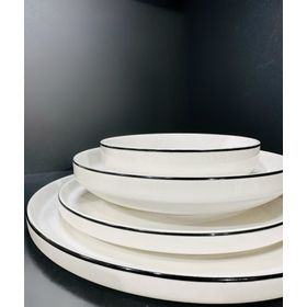 Mikasa Moor Siyah Modern 48 Parça 12 Kişilik Yemek Takımı Yemek Takımı