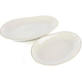 Mikasa Moor Triangular Gold 2'li 34x27 cm Oval Servis Tabağı