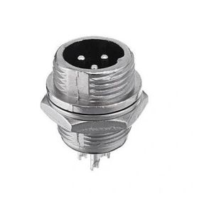Mike 3 Pin 12 mm Erkek Konnektör
