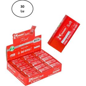 Mikro 2B-30RD 30'lu Kırmızı Soft Silgi