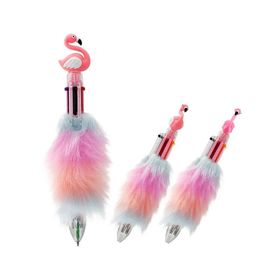 Mikro 5314B Flamingo 6 Renk Peluşlu Fonksiyonlu Tükenmez Kalem