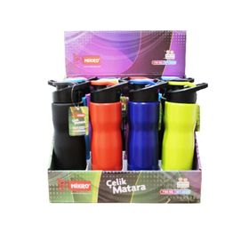 Mikro 750 ml mt 2628-12 Renkli Çelik Matara