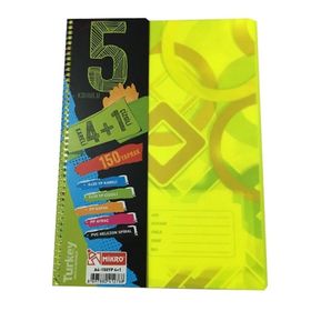 Mikro A4-150 Yaprak Ekonomik 4+1 Ayraçlı Helezon Spiral Konulu Defter