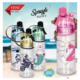 Mikro Askılı Pipetli 500 ml Matara